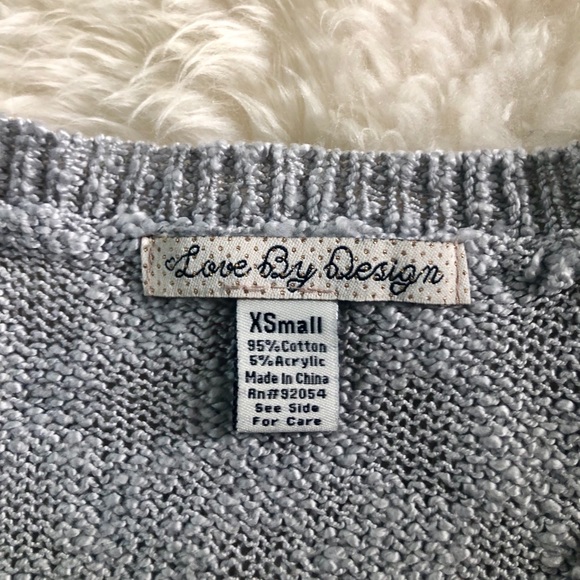Nordstrom Grey sweater with Blue Heart - Picture 5 of 5